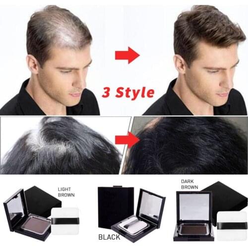 12g Waterproof Long Lasting Hair Shadow Powder Edge Control 3 Colors Hair Line Powder With Puff Makeup Hair Concealer Cover Hair