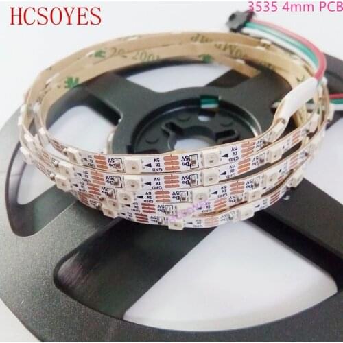 2m/lots) DC5V SK6812 3535 5050 60LEDs/m 4mm 5mm PCB non-waterproof RGB addressable led pixel strip
