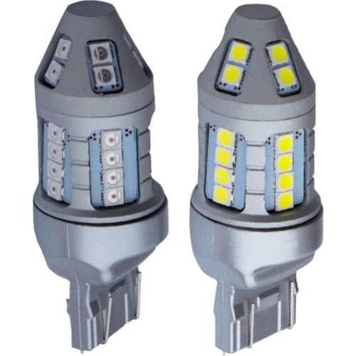 2PCS T20 7443 W21/5W Super Bright 2000LM 3030 LED Auto Rear Tail Light Brake Lamp Car DRL Daytime Running Bulb Turn Signals