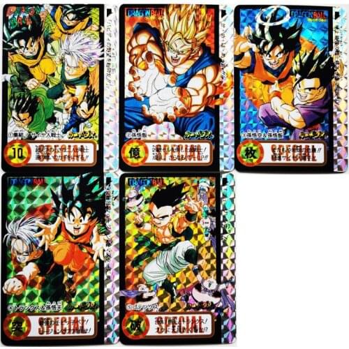 5pcs/set Dragon Ball Z Billion Breakthrough Main Bullet Super Saiyan Goku Vegeta Hobby Collectibles Game Anime Collection Cards