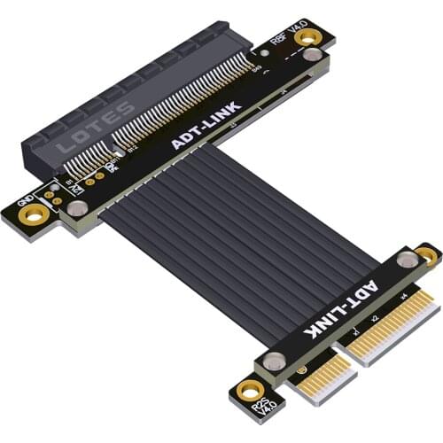 ADT 4.0 PCIE X4 To X8 Extension Cable Adapter Expansion Support Network Card USB Card Capture Card Converter 4X 8X PCI-E4.0