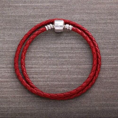 Ajax 14 Color Wholesale Long Chain Buckle Unisex Leather Pan Bracelets For Women Fashion Jewelry