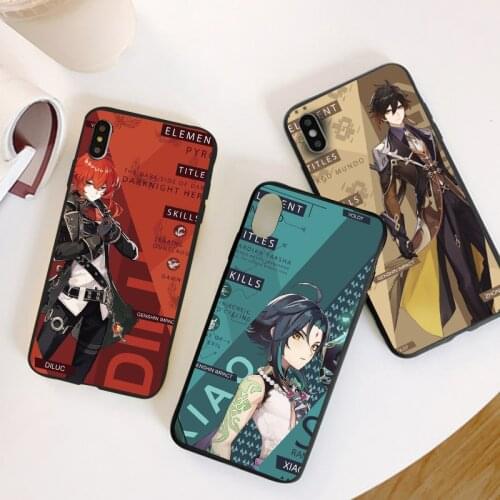 Fundas For Xiaomi Poco X3 NFC F3 Mi 10T 9T 11 Note 10 CC9 9 Explorer A3 Pro Lite F2 CC9 CC9e Genshin Impact Game Character Case