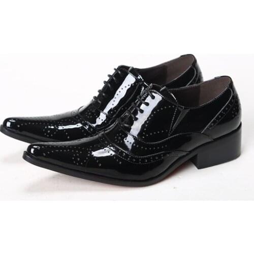 Christia Bella Handmade Classical Bullock Carved Genuine Leather Man Oxfords Shoes Business Formal Male Plus Size Brogue Shoes