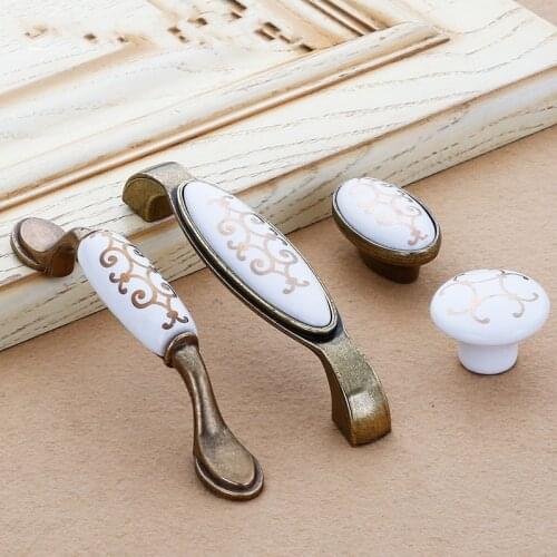 Colorful Ceramic flower Cabinet Knobs Door Pull Handles Cupboard Drawer Wardrobe Furniture Handle Knobs