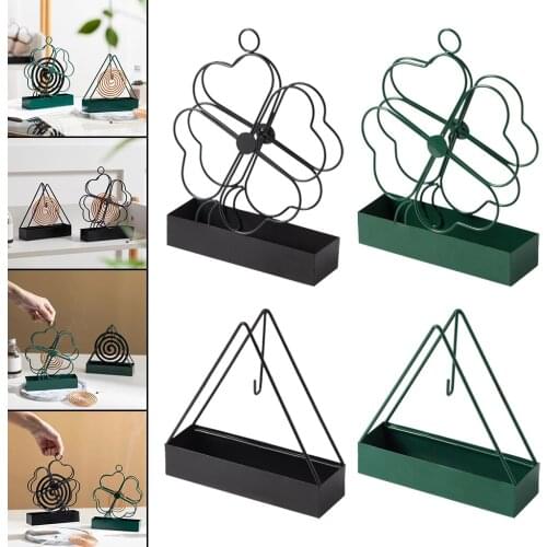 Mosquito Coil Holder Incense Burner Decorative Ornament Craft Green Leaves