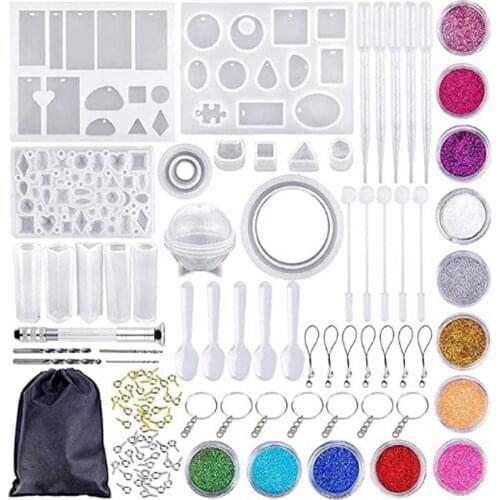 Diy Alphanumeric Crystal Epoxy Pendant Mirror Surface Silicone Mold Epoxy Resin Key Pendant Tool Set
