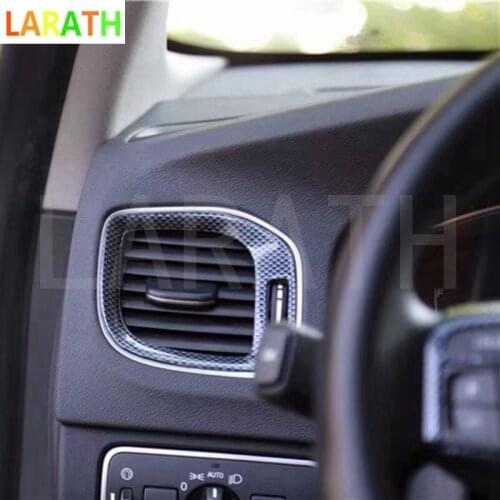 For VOLVO S60 2014 2015 2016 2017 2018 Car Carbon Fiber Air Vent Protective Cover Air Conditioner Outlet Trim Sticker