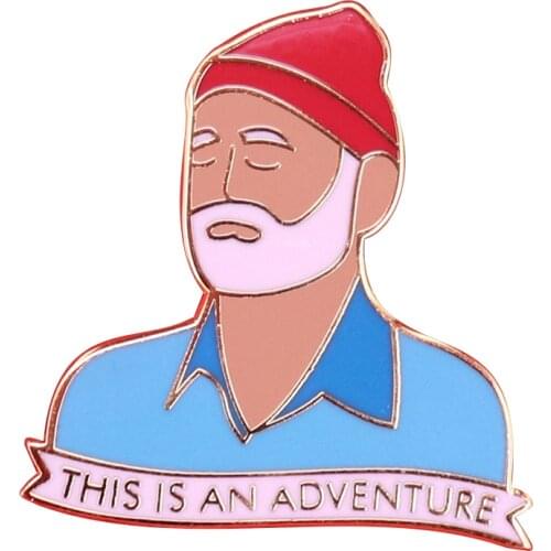 This is an adventure enamel pin Steve Zissou American comedy-drama film inspired brooch