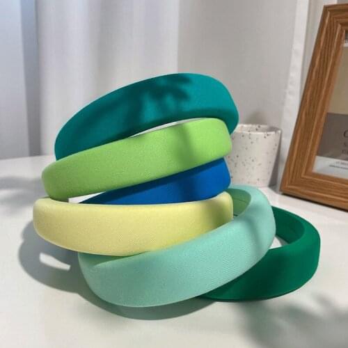 Fashion Padded Headbands for Women Wide Bezel Hairbands Thick Velvet Hair Hoop Girls Sponge Non-slip Hairband Hair Accessories