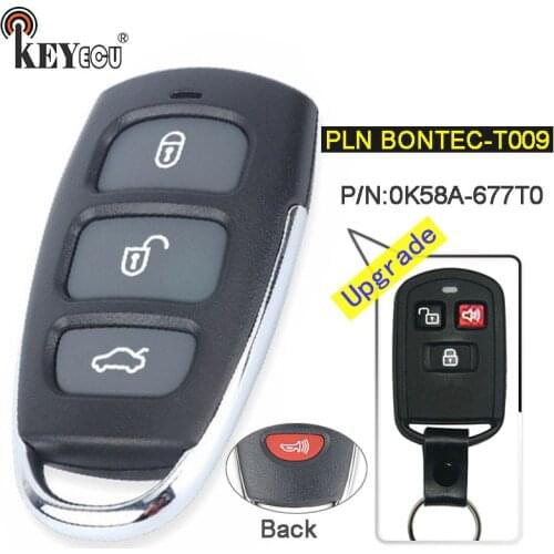 KEYECU P/N: 0K58A-677T0 FCC: PLN BONTEC-T009 Upgraded 3+1 4 Button Remote Car Key Fob for Kia Spectra Optima Sorento Sedona