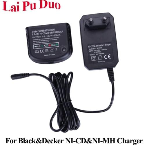 9.6V - 18V NI-CD NI-MH Battery Charger For Black&Decker Serise Electric Drill Screwdriver Tool Battery Accessory