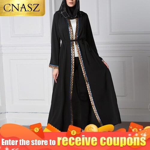 Fashion Muslim Dress Abaya in Dubai Islamic Clothing For Women Jilbab Djellaba Robe Musulmane Turkish Baju Robe Kimono Kaftan