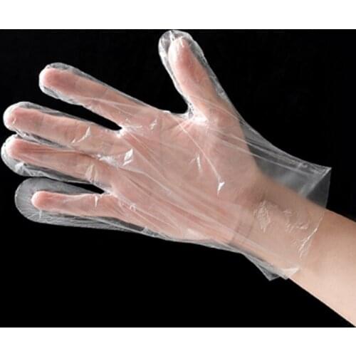 1000pcs/Lot Disposable Food Gloves One-off Plastic Gloves Restaurant BBQ Eco-friendly Hotel PE Gloves Kitchen Garden Accessories