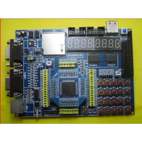 Atmega128 Development Board Brassboard Support SD Card TFT Color Screen Stepping Motor Infrared LCD