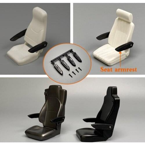 Interior Seat Armrests Decorate for 1/14 Tamiya RC Truck Trailer Tipper Scania MAN Benz Actros Volvo Car Diy Parts