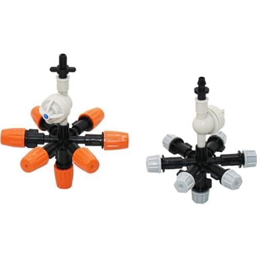 Hanging Multi-nozzle anti drip misting nozzle cross mist sprinkler fog greenhouse misting unit With Thread barbed joint 1set