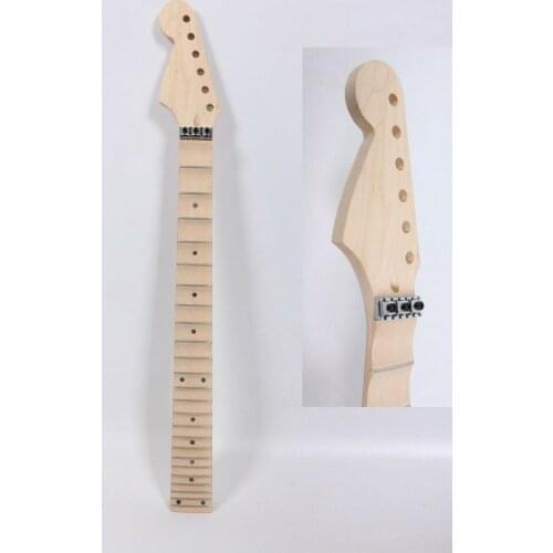 Full scalloped Guitar Neck 24 Fret Maple Fretboard Unfinished Locking Nut Strat