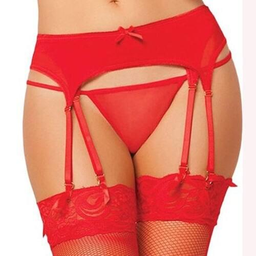 Sexy Garter Belt Women High Waist Mesh Suspender Belt Female lady Elastic Sexy Lingerie Garters Femme Night Club