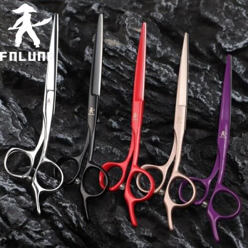 FnLune Blind Hole Professional Hair Salon Scissors Cut Barber Accessories Haircut Thinning Shear Hairdressing Tools Scissors
