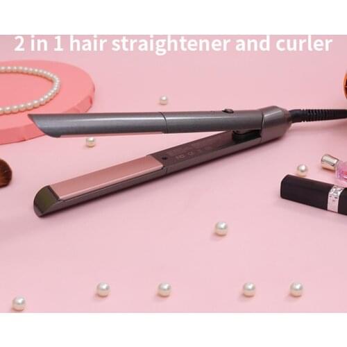 Professional Electric Straightening Iron&Curling Iron Hair Curler 2 in 1 Hair Straightener Flat Irons Ceramic Styling Tools