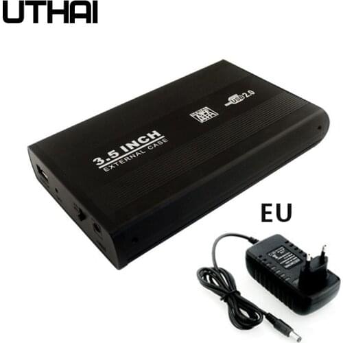 Q06 3.5 Inch Serial Port Interface Aluminum Alloy Strong Heat Dissipation Desktop Hard Disk USB2.0 External Mobile HDD Enclosure