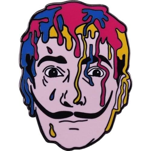 Salvador Dali lapel pin pop surreal painter artist addition