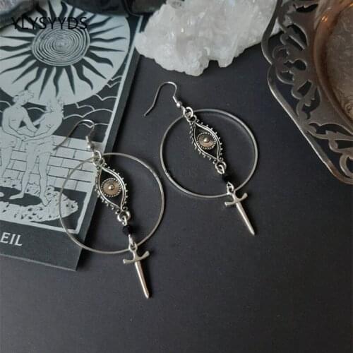 Gothic Victorian Ornate Earrings Witch Alternative Medieval Summer Festival Pendant Goth Charm Jewelry Fashion Party Women Gift