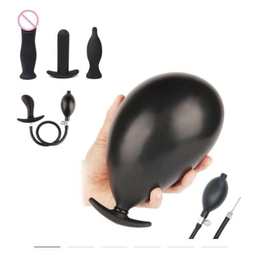 Super Huge Dildo Anal Plug Silicone Inflatable Butt Plug Vagina Massager Anus Dilator Male Masturbator No Vibrator Erotic Toys