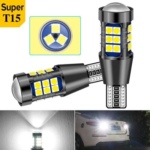 2x W16W T15 LED Canbus Bulbs Error Free LED Backup Lights 921 912 1156 BA15S P21W T20 7440 Car Reversing Lamp Xenon White 6000k