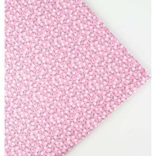 158cm x half meter pink floral Print Plain Cotton Fabric for Home Textile Patchwork Quilted Fabrics