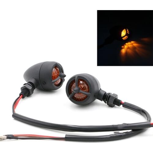 2pcs Universal Motorcycle Flasher Turn Signal Light LED Indicators Lights Amber Blinker Light Motorbike Indicator Lamp