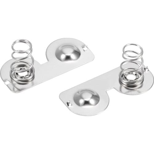 Uxcell 20 Pcs AA Battery Positive to Negative Conversion Spring Contact Nickeling Plate 26.5mmx12mm