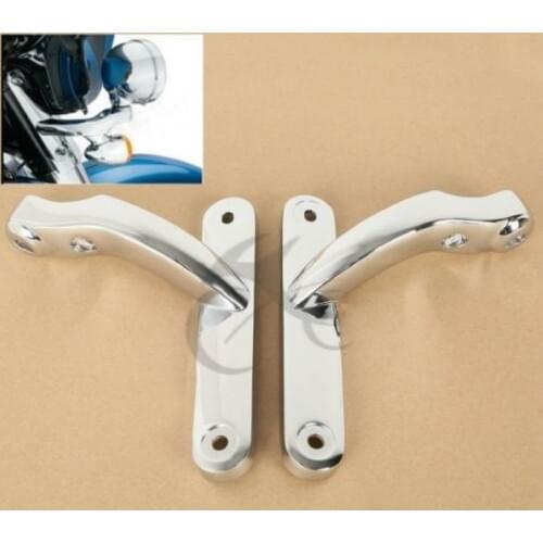 Auxiliary Lighting Brackets Fit For Harley Street Glide FLHXSE3 FLHX Frame Parts 09-16 Chrome Black
