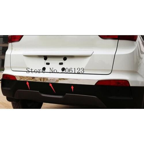 High-quality stainless steel bumper sequins 2014 2015 2016 for Hyundai IX25 Creta rear bumper trim 1pcs