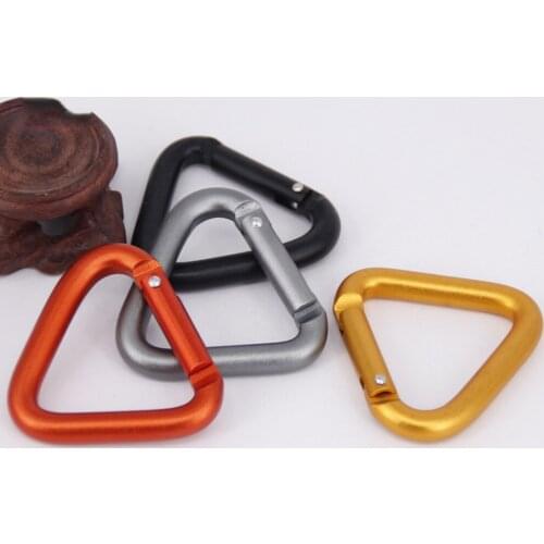 1 Pcs Triangle Carabiner Outdoor Camping Hiking Keychain Snap Clip Hook Kettle Buckle Carabiner Accessories