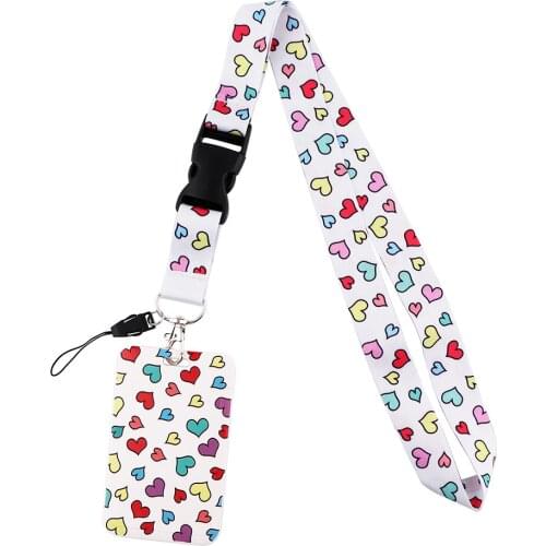 1pcs ZF2807 Colorful Heart Shape Bank Credit Card Holder Wallet Bus ID Name Work Card Holder For Women Card Cover Business Card