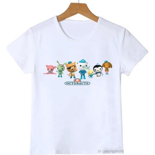 2021 The Octonauts T Shirt Kawaii Barnacles Kwazii Peso Shellington Anime Clothes Boys T-Shirt Manga Cartoon Print Tee Tops Girl