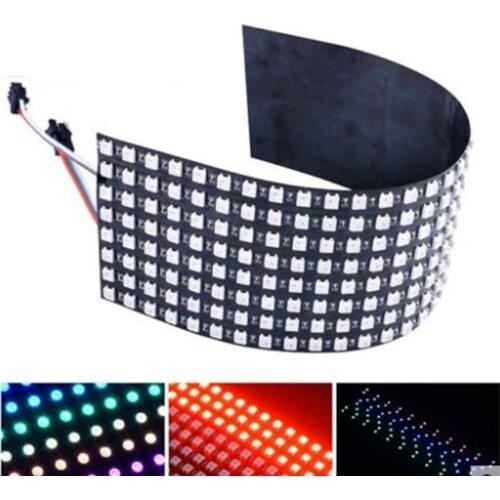 5pcs WS2812B Flexible Pixel 8*32 SK6812 Individuell Adressierbare Digitale led-modul Panel Flexible DIY Display Board DC5V