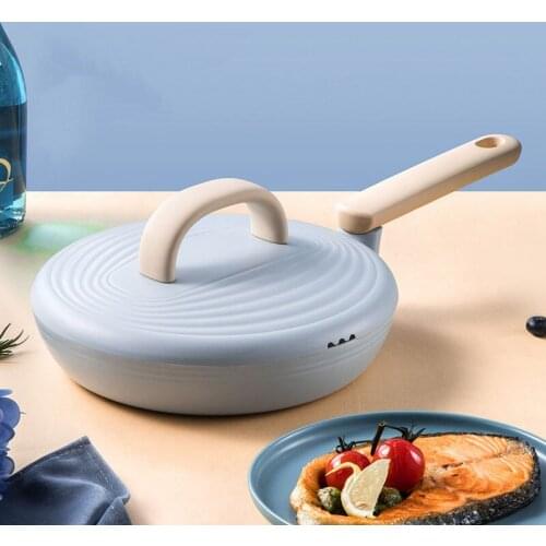 Nordic style household aluminum non-stick cooking pot, gas stove, special for induction cooker