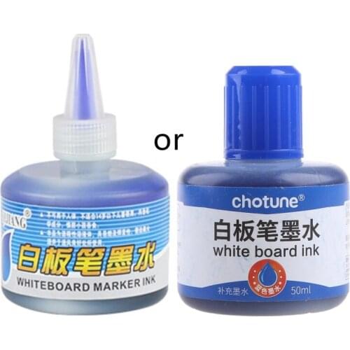 C90C 1 Bottle 50ml Refill Ink for Refilling Inks Whiteboard Marker Pen Black Red Blue 3 Colors School Office Supplies