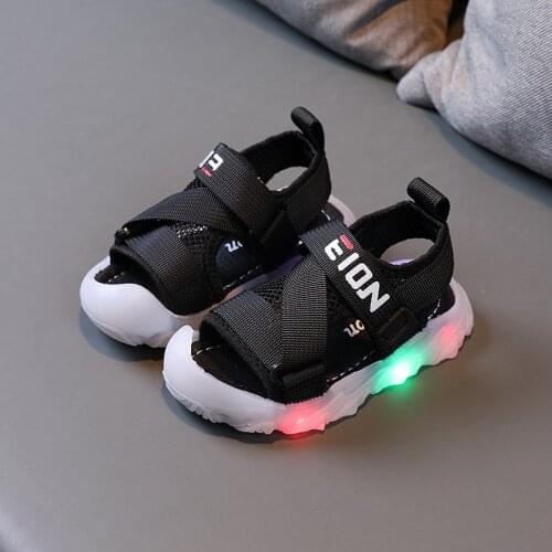 2021 Size 21-30 Led Glowing Sandals for Children Shoes 1-6 Years Luminous Shoes Soft Bottom Toddler Shoes for Girls Boys Sandals