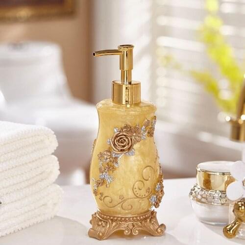 European Hot Sale Resin Hand Sanitizer Bottle Pump Press Type Emulsion Bottle Toilet Beauty Shop Hotel Shower Gel Soap Dispenser