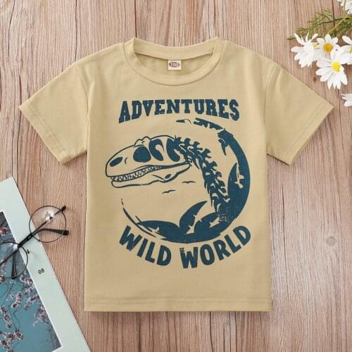 Apricot Dinosaur monogram Boys't-shirt