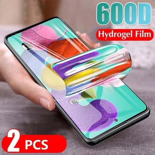 2pcs Hydrogel Film for Samsung A51 A50 A71 A70 A41 A40 A31 A30 A21 A20 A20E A10 (Not Glass) Hydrogel Film Screen Protector Foil
