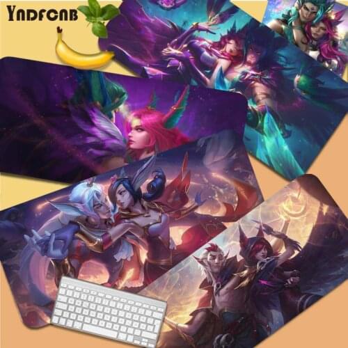 YNDFCNB League of Legends Xayah Rakan New Designs large gaming mousepad L XL XXL gamer mouse pad Size for Deak Mat for overwatch