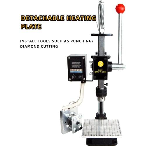 Hot Foil Stamping Machine Leather Stamp Emboss Press Tool Logo Custom Manual Digital Pvc Card Book Paper Heat Press