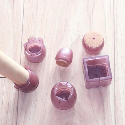 Furniture Accessories Tables Chairs Leg Caps PVC Mute Anti-Scratch Protection Cover For Furniture Legs Super Soft Chair Feet