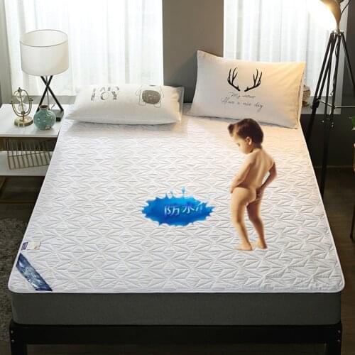 Waterproof Mattress Sheet Solid Color Quilted Protective Bed Sheet Anti-mite Air-Permeable Bed Sheet Not Including Pillowcase