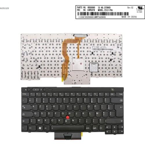 FR New Keyboard for ThinkPad T430 T530 X230 BLACK With Pointing Stick Laptop French Layout